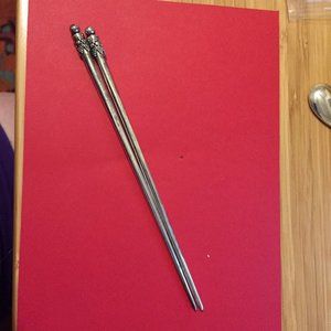 Silver Filigree Hair stick set